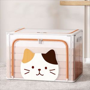 Cadre en acier Transparent boîte de rangement Nylon maille pliable vêtements couette jouets sac de rangement - Product Image 4