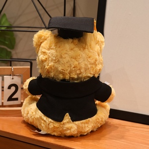 Oso <span class=keywords><strong>de</strong></span> Peluche Doctor con Birrete y Túnica, <span class=keywords><strong>de</strong></span> Felpa Suave y Aterciopelada, Adorable Peluche <span class=keywords><strong>de</strong></span> Algodón para Regalo <span class=keywords><strong>de</strong></span> Aniversario - Product Image 4
