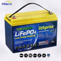 Batterie à décharge profonde robuste 12V 100AH Grade A LiFePO4 pour VR avec BMS intelligent CAN Bus, borne M8, 6000+ cycles, CE RoHS IP67, OEM ODM
