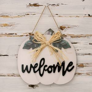 จี้ฟักทองสำหรับฤดูใบไม้ร่วงแผ่นฟักทองสีขาวสำหรับประตูหน้าประตูฟักทองตกแต่งแบบห้อยคอฟักทอง - Product Image 6