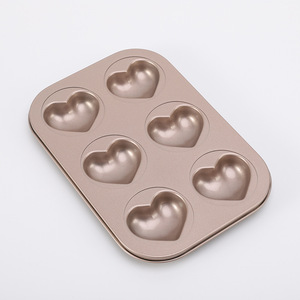 Heart Baking Pan Light Gold Non-Stick Cake Mold For Home Baking - Product Image 3