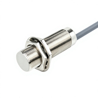 Capteur de proximité inductif blindé M18 étanche IP67 NPN PNP 4mm 5mm 8mm NO NC DC 10-30V Boîtier en laiton OEM Personnalisé CE Câble 2M