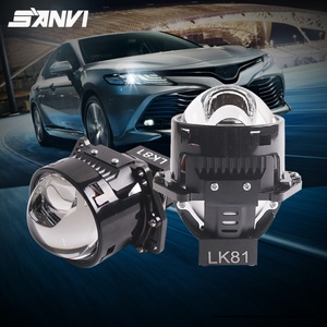 Projecteur Sanvi LK81 H4 H7 9005 9006, lumière de projecteur universelle pour voiture, lentille de projecteur laser bi-LED de 3 pouces, phare 6000k+4300K, ampoules LED HID - Product Image 3