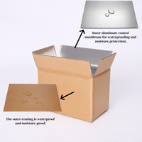 Boîte d'expédition isotherme et étanche pour la chaîne du froid, idéale pour les fruits de mer, les chips de pommes de terre, les chewing-gums - Personnalisation en petites séries sur carton ondulé