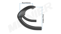 Guidon de vélo de route en carbone 82 mm Reach pour vélo à pignon fixe