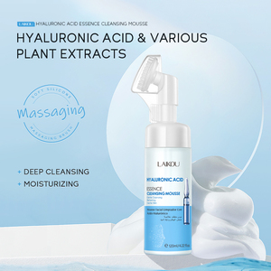 LAIKOU 120ml Crème Nettoyante à l'Acide Hyaluronique Anti-Rides Nettoyage en Profondeur avec Brosse de Massage Réduit les Points Noirs - Product Image 3