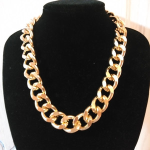 Collar de Cadena de Moda Plateado de 40cm x 10cm, Cadena Gruesa de Aleación de Zinc, Estilo Punk Retro para Mujer, Ideal para Fiestas - Product Image 5