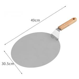 Pelle à pizza ronde de 12 pouces avec manche en bois pour un transfert facile de la pizza / Qualité commerciale pour la pâtisserie et la pizzeria - Product Image 4