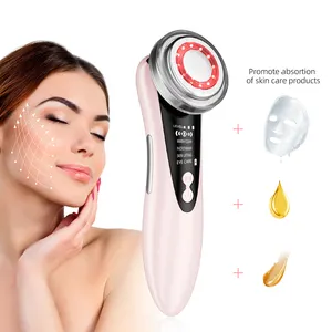 2024 Foton Ion Facial Vibração Rejuvenescimento da Pele LED Massageador para cuidados com os olhos e rosto Casa Beauty Máquina de apertar a pele para levantamento de rosto