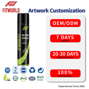 FITWORLD - Descongelante para Automóviles en Aerosol de 650 ml con Logotipo Personalizado, Eliminador Instantáneo de Hielo y Escarcha para Conducir en Invierno - Product Image 1