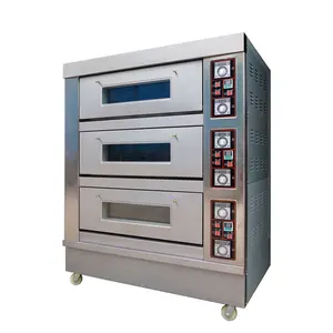 Factory supplier hot sales customized stainless steel painting material 3 deck 6 trays electric oven for bakery