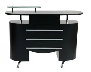 Mesa de recepção Mesa de escritório de madeira Premium Mobiliário moderno Equipamento de mesa de recepção para salão de beleza