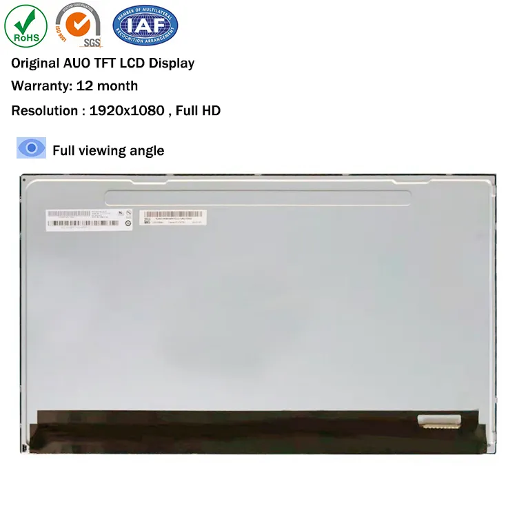 Cấp công nghiệp 21.5 inch AUO 1920x1080 LVDS 500nits TFT LCD module FHD IPS LCD màn hình hiển thị g215han01.501 LCD Bảng điều chỉnh