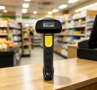 Escáner de Código de Barras 2D con Cable USB 2.4G de Alta Calidad, Lector de Códigos QR Portátil para Supermercados, Puntos de Venta e Inventario