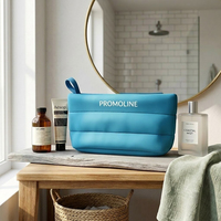 Organizador de Baño Acolchado para Artículos de Aseo, Productos para el Cuidado de la Piel y Accesorios de Aseo Diario