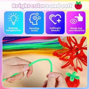 Nuovi Arrivi Popolari: Bastoncini Pelosi Multicolore per Lavoretti Fai-da-Te, Giocattoli Educativi per Bambini, Giochi Scientifici Cartoon - Product Image 3