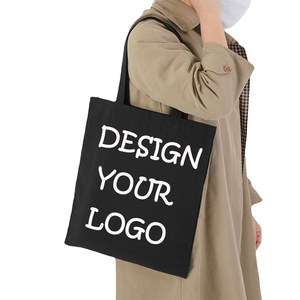 Bolso de compras en blanco reciclado ecológico impreso personalizado bolso de lona de algodón orgánico liso con logotipo - Product Image 5