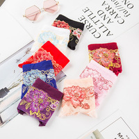 Culottes en dentelle élégantes à prix d'usine OEM, avec bordure florale exquise, en maille transparente extensible, idéales pour un cadeau d'anniversaire