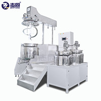 Machine de mélange homogénéisant et émulsifiant sous vide automatique Zhitong, hydraulique, 500L, 60kW, SUS304/SUS316L, pour cosmétiques