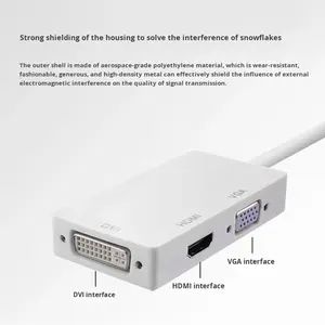 Adaptateur Mini DisplayPort vers HDTV VGA DVI pour iMac MacBook Pro <span class=keywords><strong>Mac</strong></span> Mini Sortie d'écran Connexion Station d'accueil 3 en 1 Ordinateur portable - Product Image 4