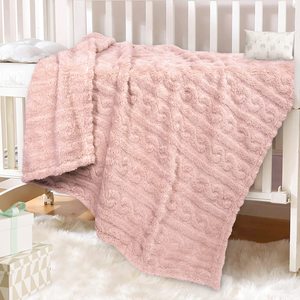 Em bé chăn cho cô gái trẻ mới biết đi, 3D <span class=keywords><strong>Fleece</strong></span> Fluffy Fuzzy chăn, mềm mại ấm áp ấm cúng trẻ sơ sinh hoặc trẻ sơ sinh nhận chăn - Product Image 3