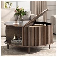 Table basse relevable ronde en bois SENYU SENYU, style mid-century moderne de luxe, pour salon