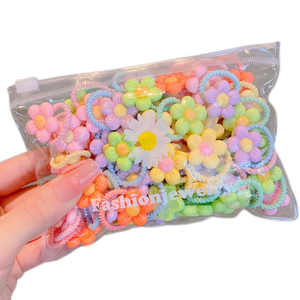 Großhandel heißer Verkauf 20 teile/beutel Mädchen Haars pange Zubehör Kleiner Ring Kinder Haar gummis macht Baby niedlichen Gummiband - Product Image 1