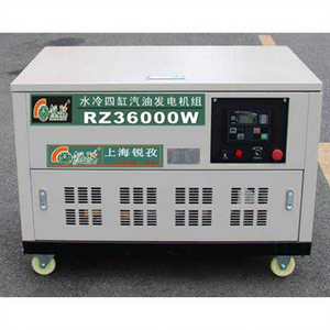 Generador de Gasolina de 4 Tiempos RZ36000W, 36kW, Refrigerado por Agua, Cuatro Cilindros, Trifásico, Arranque Eléctrico, Portátil - Product Image 1