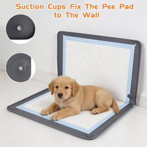 Silicone Wall-mounted Dog <b>Pee</b> <b>Pad</b> Holder Tray Reusable Puppy Potty Training <b>Pads</b> Extra Large Toilet Wee <b>Pee</b> <b>Pad</b> Holder for Pet - Product Image 5