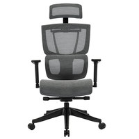 Chaise de bureau de direction ergonomique moderne à dossier haut pivotant en maille avec soutien lombaire