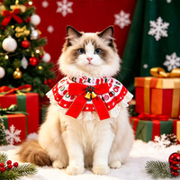 Nouveau collier réglable en dentelle de Noël pour animaux de compagnie, accessoires décoratifs de mode pour chats et chiens