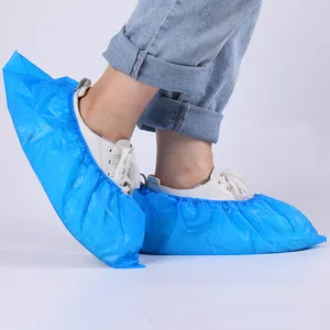 Schuh überzug Anti-Rutsch-CPE Kunststoff blau Einweg-CPE-Schuh fuß abdeckungen OEM