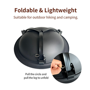 Regalo di festa in stile moderno giardino ciotola del fuoco portatile gambe pieghevoli campeggio barbecue Grill pozzo del fuoco con la copertura - Product Image 4