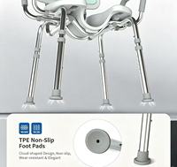 Siège de bain antidérapant à haute capacité de charge pour personnes âgées / Chaise de douche en alliage d'aluminium avec rainure pour le nettoyage des zones intimes