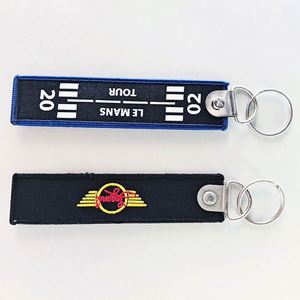 Custom Embroidery Company Logo <b>Name</b> Fabric Label Keyring <b>Ring</b> Chain Promotional Keychains & Carabiners - Product Image 4