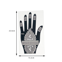 Pochoir au henné professionnel pour tatouage de la main, art corporel, autocollant, modèle, pochoir de tatouage de fleurs indiennes