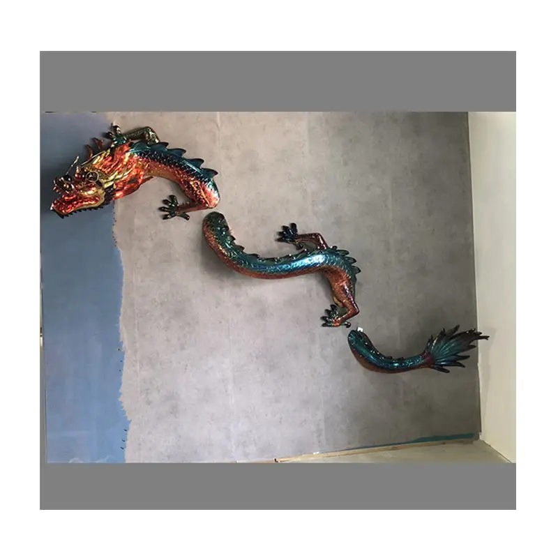 2022 nuovo Design resina drago scultura da parete simulazione Indoor Home Bar ristorante decorazione della parete