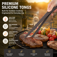 Pinces alimentaires en silicone de qualité alimentaire, résistantes aux hautes températures, antidérapantes et anti-brûlures, en forme de V, pour barbecue, steaks et buffets