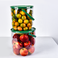 Boîte d'emballage jetable pour fruits et légumes frais, seau en plastique avec poignée pour supermarché, réduction du trafic de marchandises