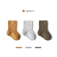 Hstyle 3 paires/ensemble bande solide nouveau-né infantile filles garçons bébé enfants coton chaussettes vêtements accessoires anti-dérapant nouveau-né Sport chaussette