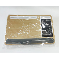 Table portable pour ordinateur portable pour lit et canapé avec coussin repose-poignets et fente pour appareil électronique - Conception durable et écologique