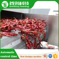 Grote Capaciteit Continue Industriële Chilipeper Vers Gember Voedsel Dehydrator Gaasband Droger Machine