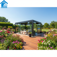 Pergola motorisée rétractable en aluminium sur mesure Sweet Home, cadre robuste antirouille, montage facile pour terrasse et balcon