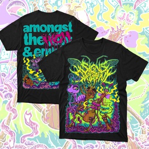 T-shirt da uomo in cotone pesante stile metal band, con stampa gotica a fumetto sul davanti e sul retro, oversize, con spalle scese, stile hip hop, personalizzabile OEM - Product Image 2
