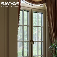 Ventana de Madera Revestida de Aluminio Sayyas W-FL95-IW con Triple Cristal y Relleno de Gas Argón para un Aislamiento Acústico Superior