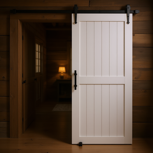 Porte coulissante en panneau MDF 36 x 84 pouces, style ferme, pour intérieur, avec kit de quincaillerie - Product Image 2