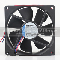 Ventilateur de refroidissement axial 3412 NGHH à faible bruit, 5V 24V 48V DC 12V 270mA 3.2W AC EC 9025 90X90X25MM 9CM, convertisseur de fréquence, deux fils