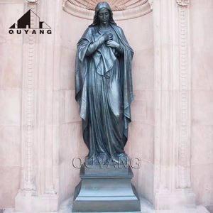 Estatua de la Virgen María de Metal para Iglesia, Estatua Religiosa Cristiana de la Virgen María, Estatua de Bronce de Tamaño Real para Exteriores - Product Image 2