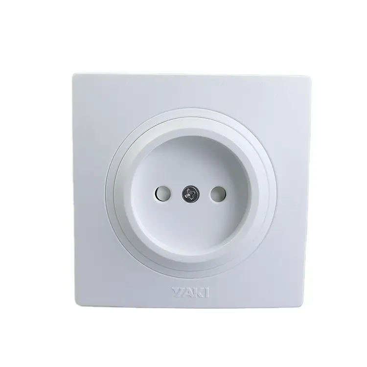 Yaki Hot Selling Fashion Gecontracteerd Schakelaar Wit Koper Accessoires Franse Standaard Socket Hoge Kwaliteit Stopcontact