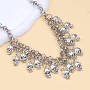 Cadena de cintura gótica con calavera, de aleación de zinc, de una sola capa, estilo punk, para Halloween, cadena corporal de moda - Product Image 4